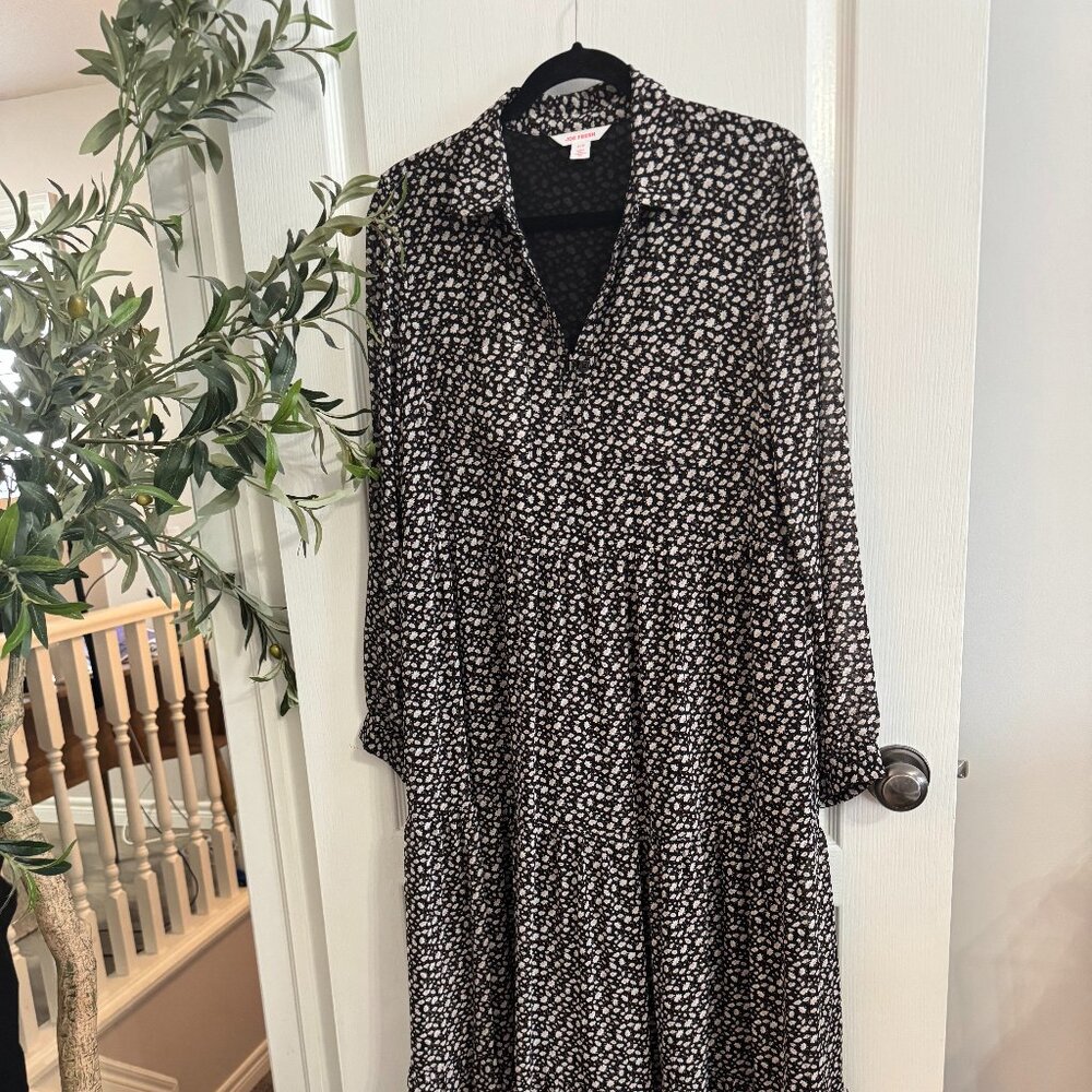 Joe Fresh Floral Tiered Maxi Dress – Size Small